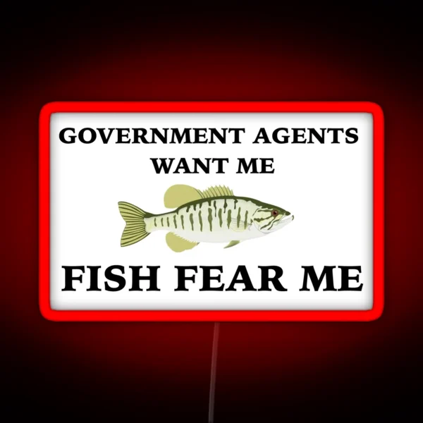 FISH FEAR ME RGB Neon Sign