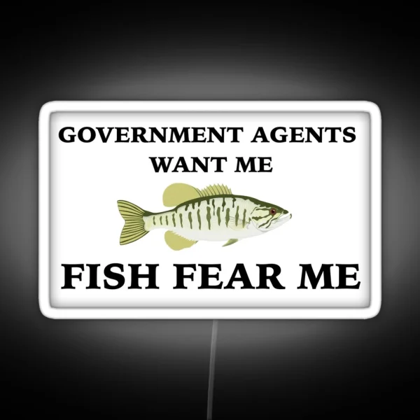 FISH FEAR ME RGB Neon Sign