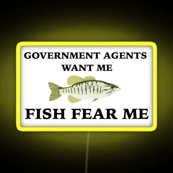 FISH FEAR ME RGB Neon Sign