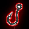 Fish Hook Black RGB Neon Sign - Image 2