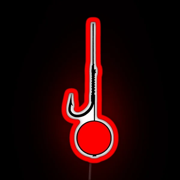 Fish Hook With Boilie RGB Neon Sign