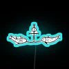 Fish On An Anchor Cross Light Background RGB Neon Sign - Image 3