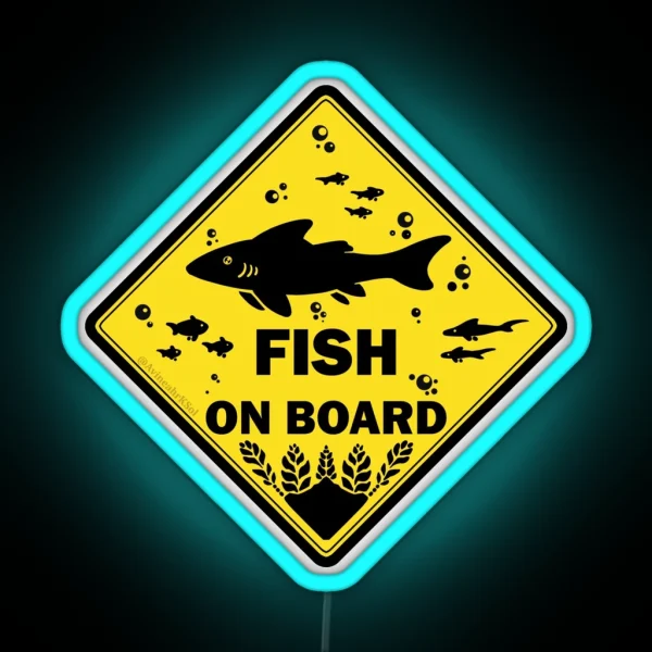 Fish On Board RGB Neon Sign