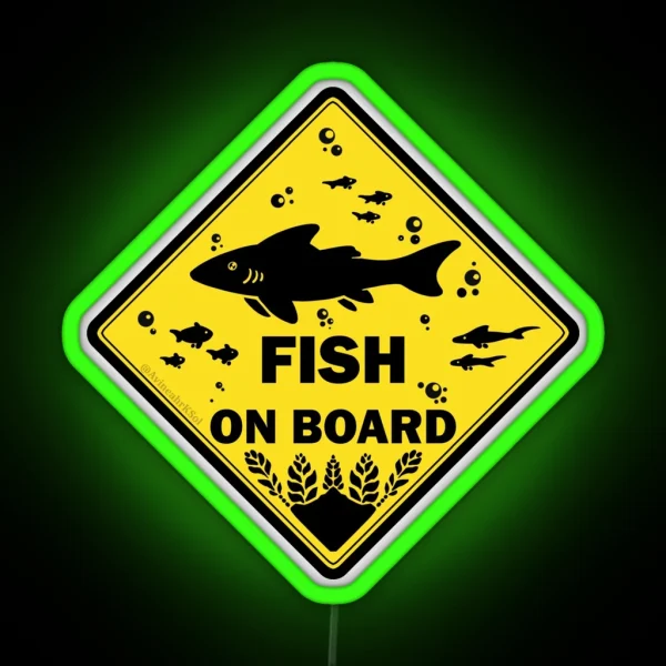 Fish On Board RGB Neon Sign