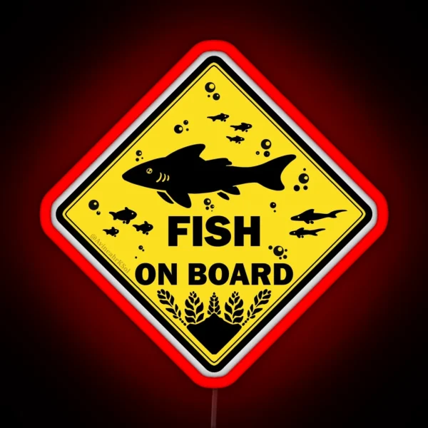 Fish On Board RGB Neon Sign