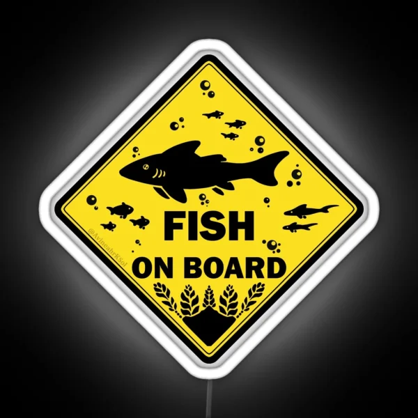 Fish On Board RGB Neon Sign