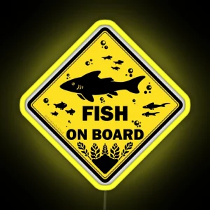 Fish On Board RGB Neon Sign