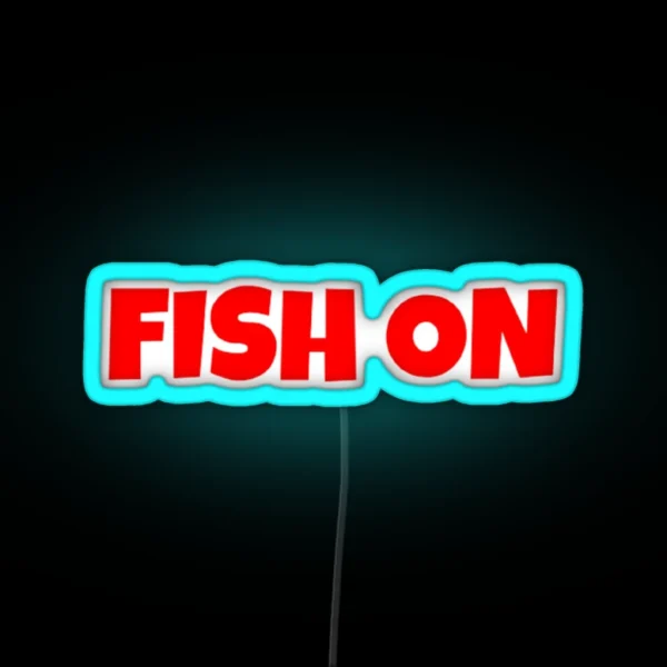 Fish On RGB Neon Sign