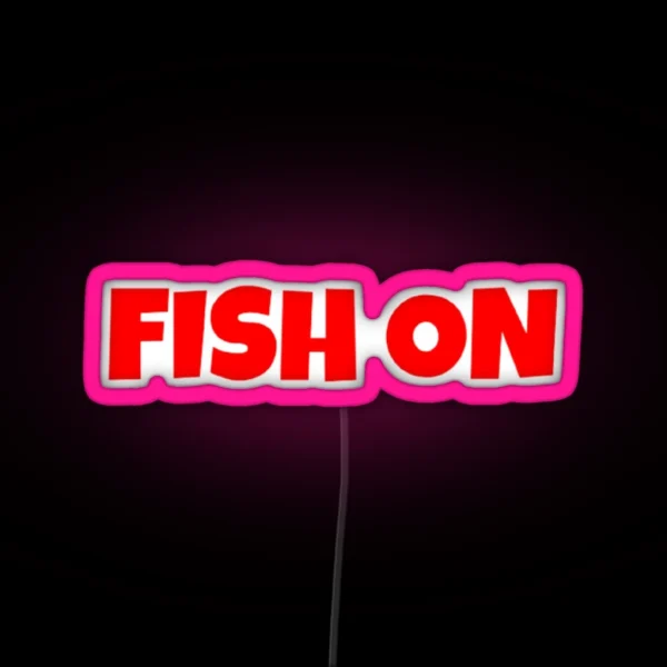 Fish On RGB Neon Sign