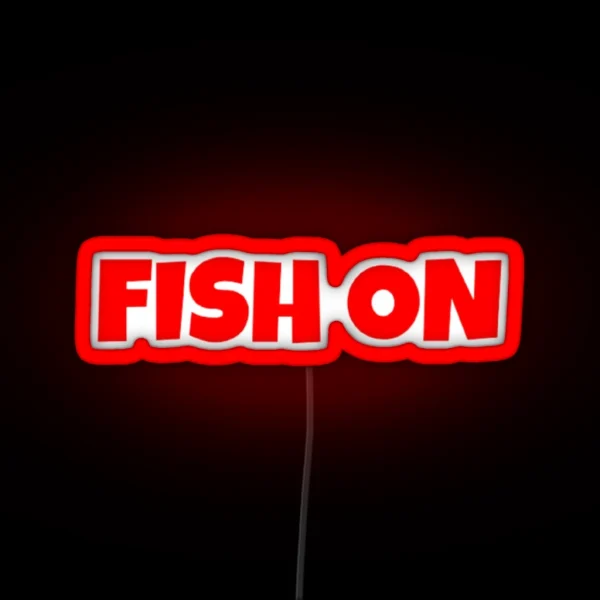 Fish On RGB Neon Sign