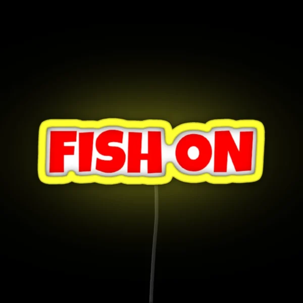 Fish On RGB Neon Sign