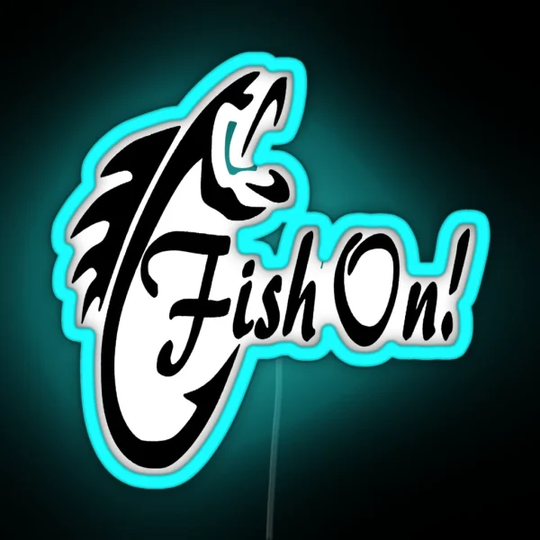 Fish On RGB Neon Sign