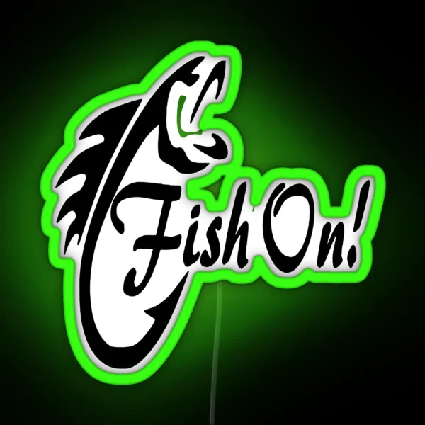 Fish On RGB Neon Sign