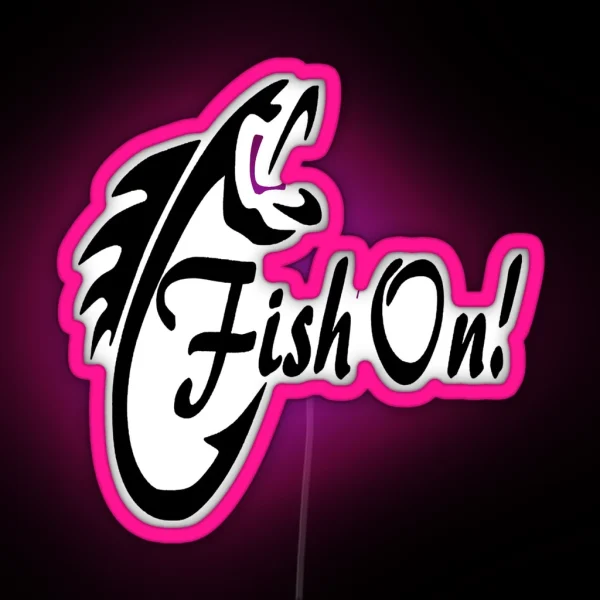 Fish On RGB Neon Sign