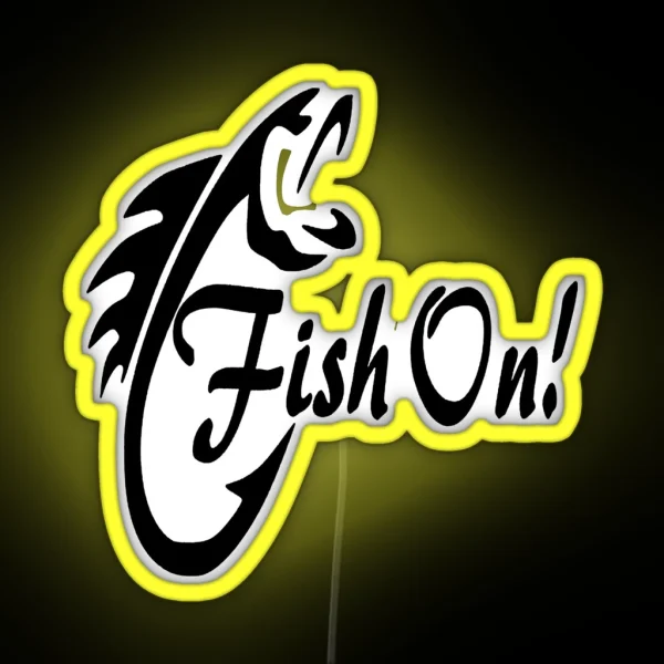Fish On RGB Neon Sign