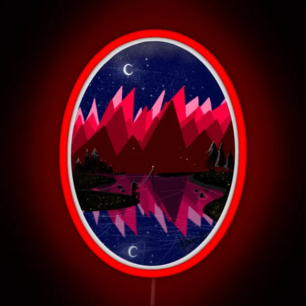 Fishin In The Moonlight RGB Neon Sign