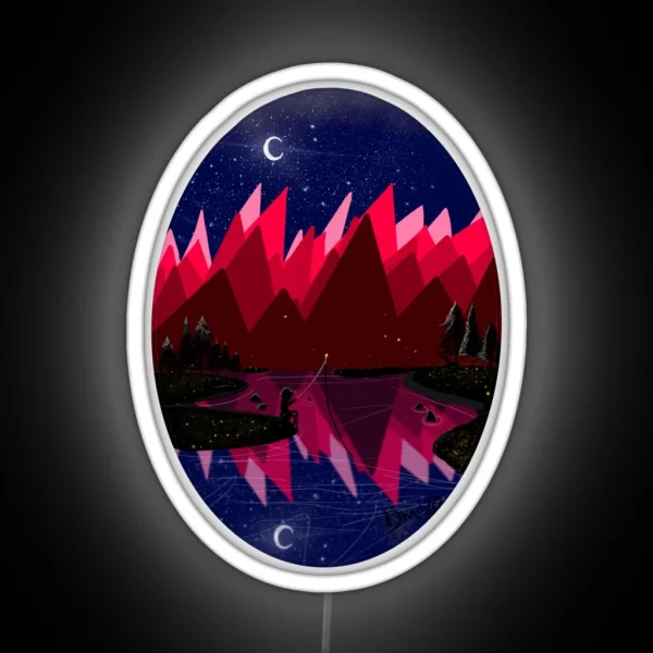 Fishin In The Moonlight RGB Neon Sign