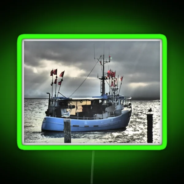 Fishing Boat On Departure RGB Neon Sign