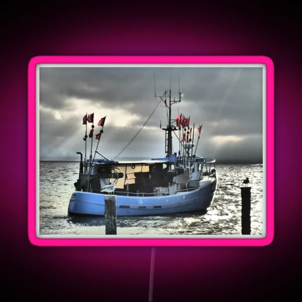 Fishing Boat On Departure RGB Neon Sign