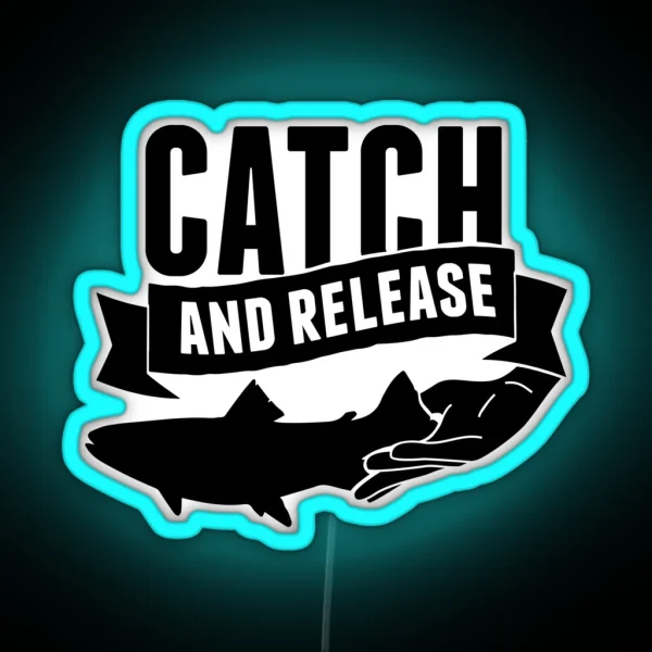 Fishing Catch And Release RGB Neon Sign