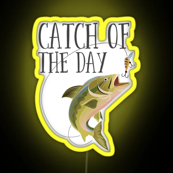 Fishing Catch Of The Day RGB Neon Sign