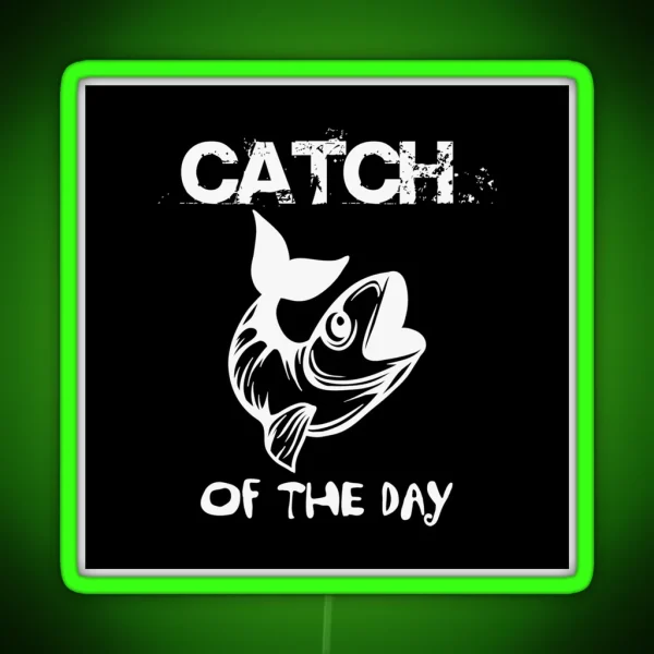 Fishing Catch RGB Neon Sign