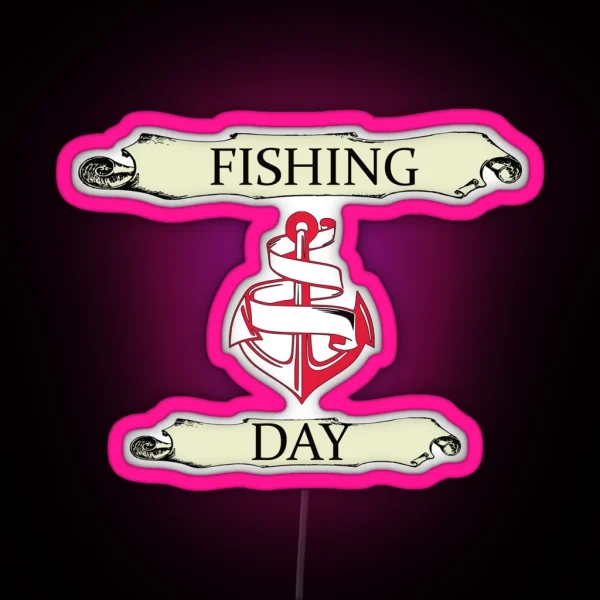 Fishing Day RGB Neon Sign