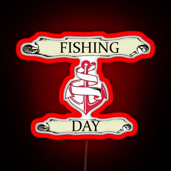 Fishing Day RGB Neon Sign