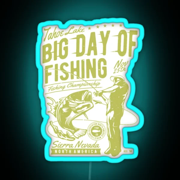 Fishing Fishermen Fishing Angler Sport 63 Fisher RGB Neon Sign