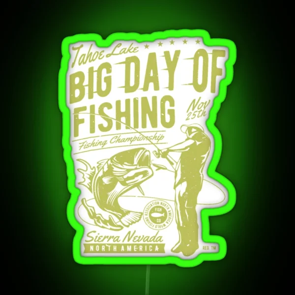 Fishing Fishermen Fishing Angler Sport 63 Fisher RGB Neon Sign