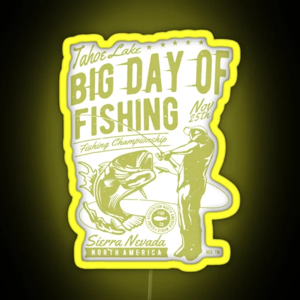 Fishing Fishermen Fishing Angler Sport 63 Fisher RGB Neon Sign