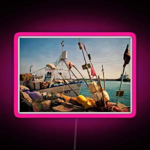 Fishing Gear On Garrucha Quayside RGB Neon Sign