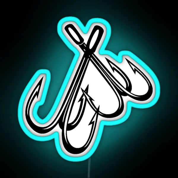 FISHING HOOKS RGB Neon Sign