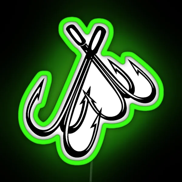 FISHING HOOKS RGB Neon Sign