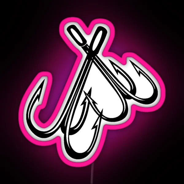 FISHING HOOKS RGB Neon Sign
