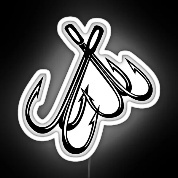 FISHING HOOKS RGB Neon Sign