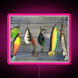 Fishing Lures Artwork By Jolene Edwards RGB Neon Sign