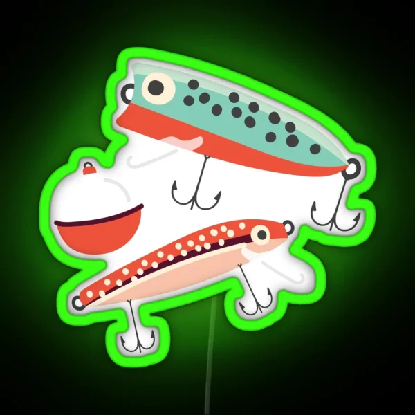 Fishing Lures RGB Neon Sign