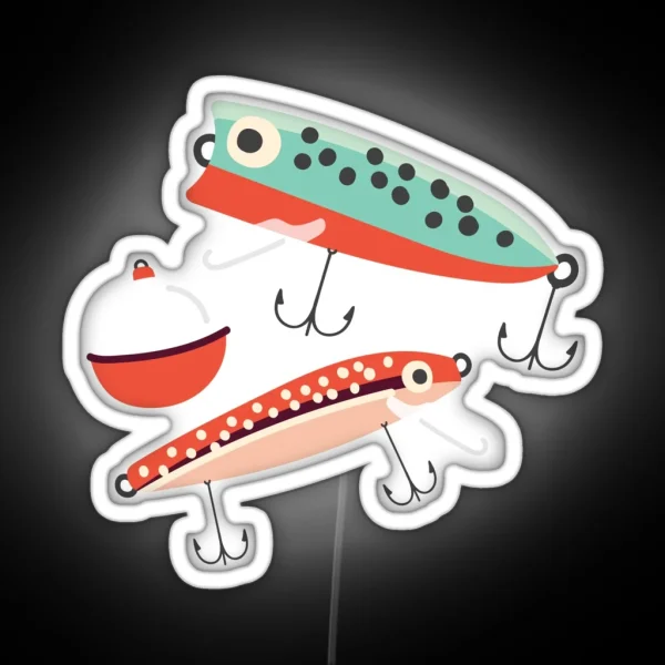 Fishing Lures RGB Neon Sign