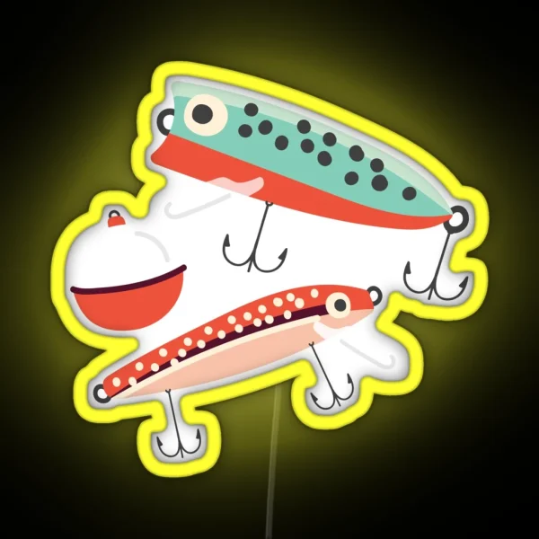 Fishing Lures RGB Neon Sign