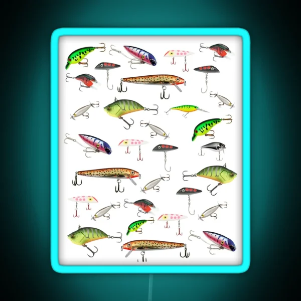 Fishing Lures RGB Neon Sign