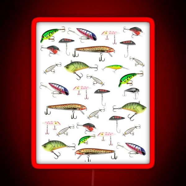 Fishing Lures RGB Neon Sign