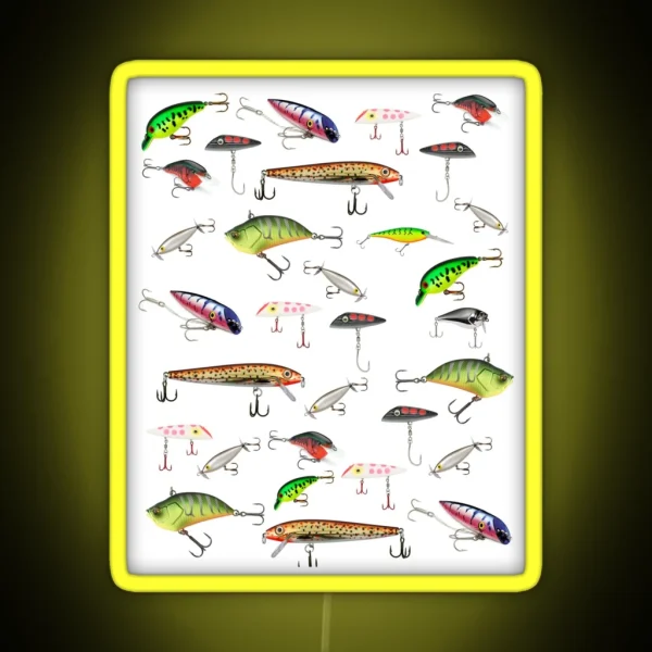 Fishing Lures RGB Neon Sign