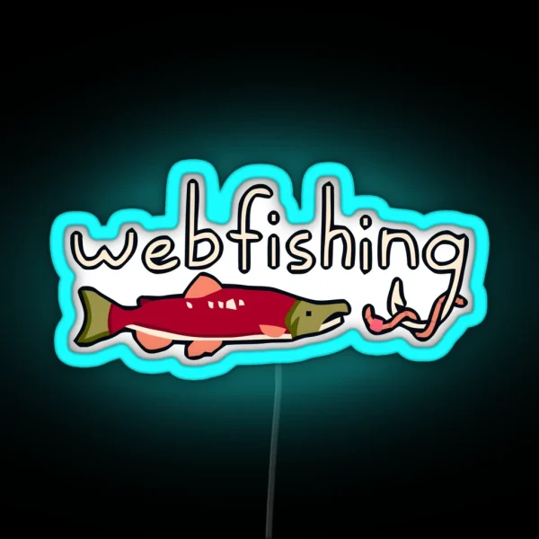 Fishing On The Web RGB Neon Sign