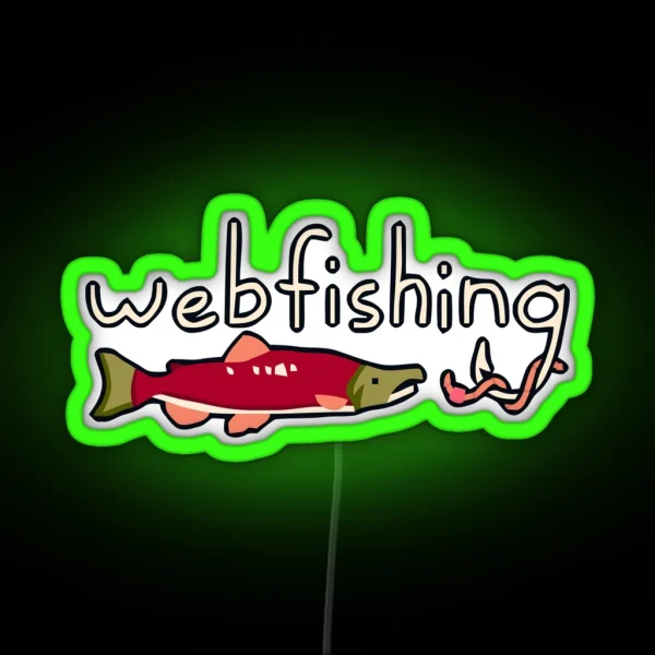 Fishing On The Web RGB Neon Sign
