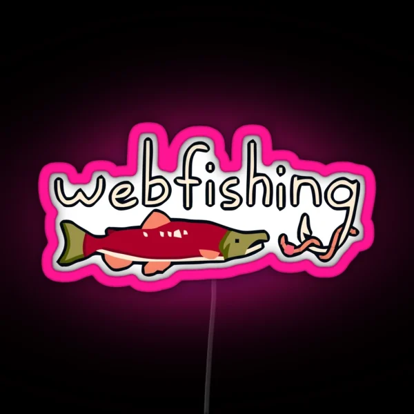 Fishing On The Web RGB Neon Sign