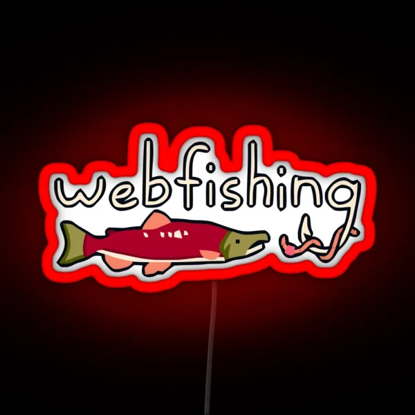 Fishing On The Web RGB Neon Sign