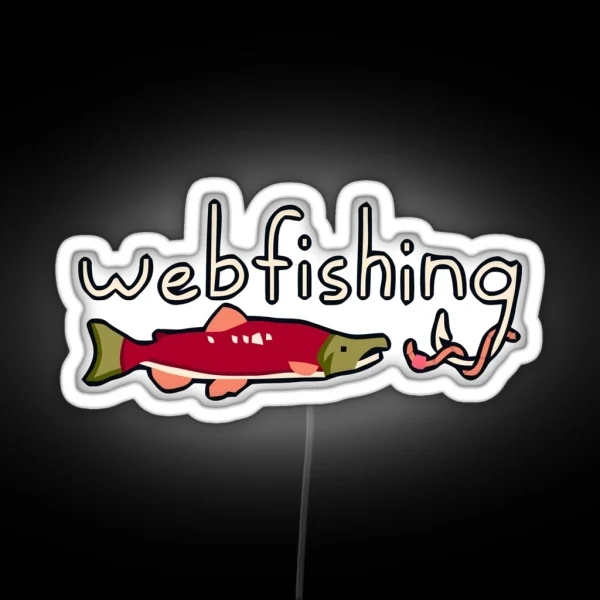 Fishing On The Web RGB Neon Sign
