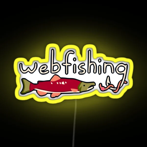 Fishing On The Web RGB Neon Sign
