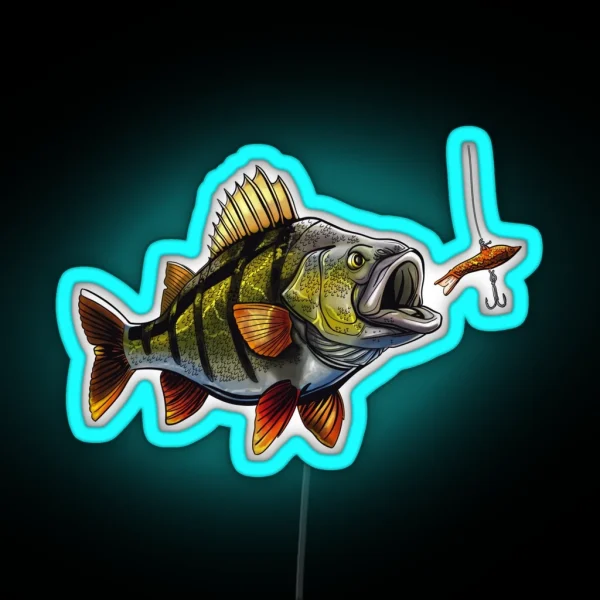Fishing Perch RGB Neon Sign